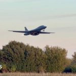 What prompted the US bombers to leave RAF Fairford?