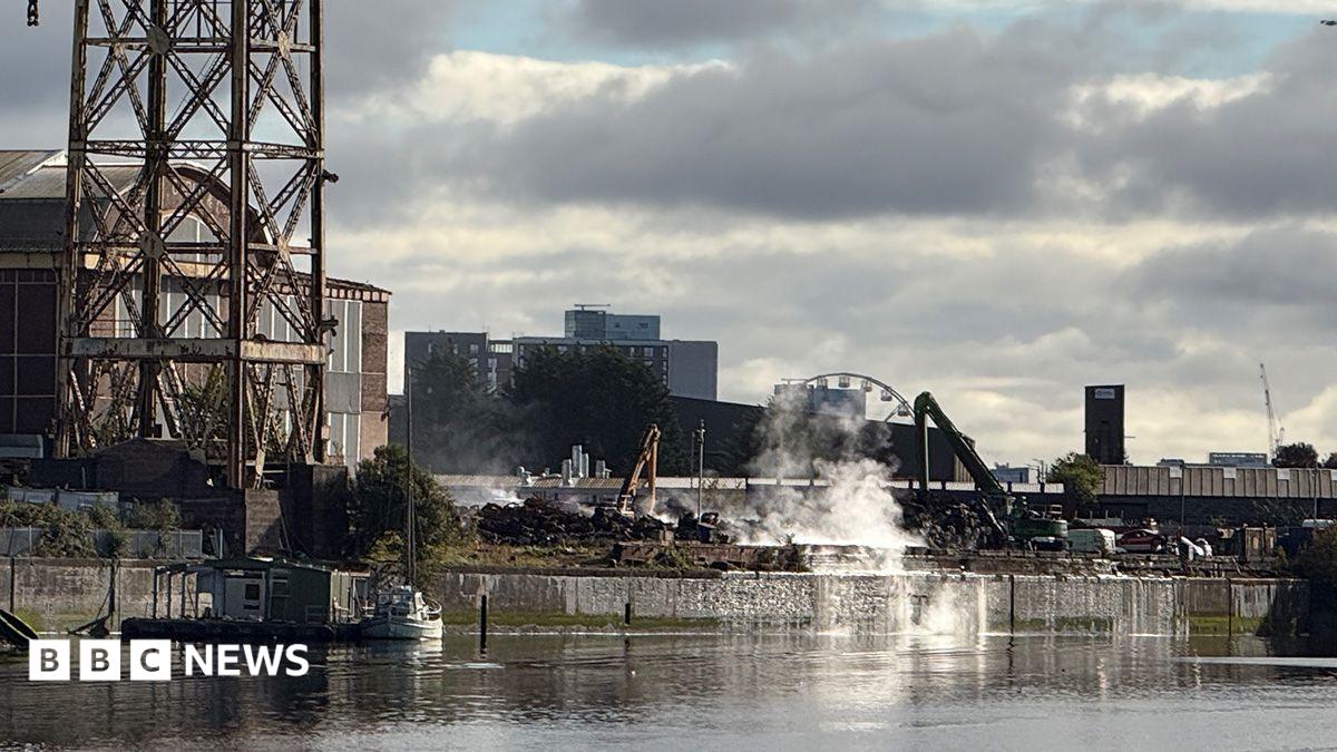 Firefighters spend second night at scene of Glasgow scrapyard blaze