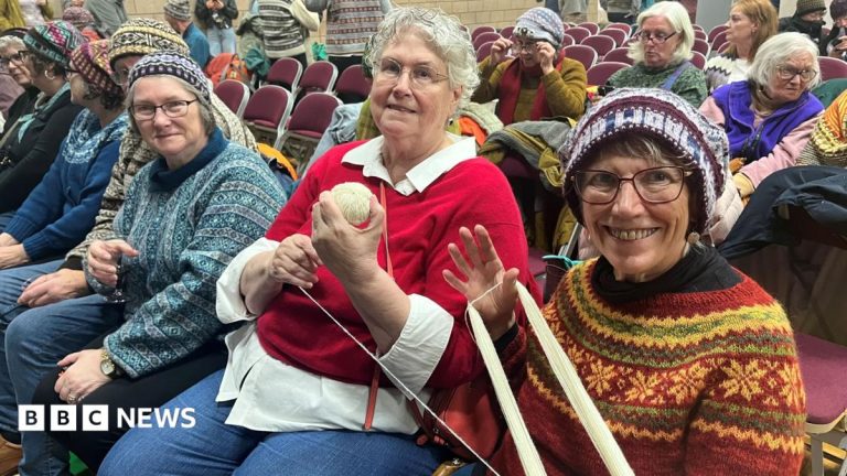 ‘I love the sheep and the people’ – Knitters flock to Shetland’s wool week