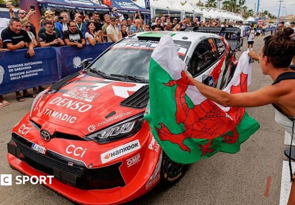 WRC: Elfyn Evans becomes world champion after late Oliver Solberg crash
