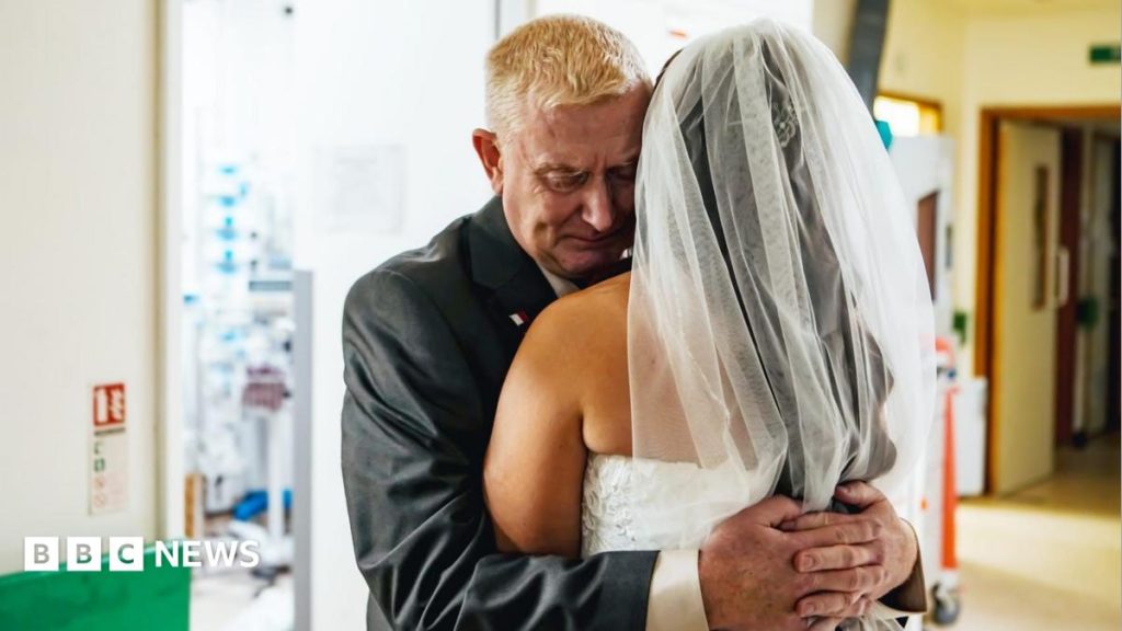 Heartbroken bride visited Dad in hospital on wedding day Heartbroken bride visited Dad in hospital on wedding day